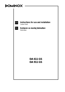 Manual Dominox DA 611 GS Cooker Hood