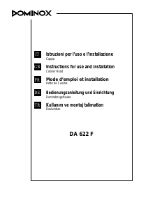 Manuale Dominox DA 622 F Cappa da cucina