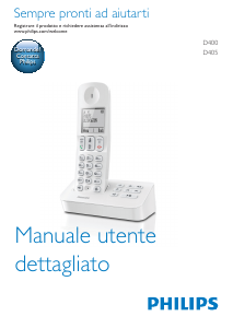 Manuale Philips D4001W Telefono senza fili
