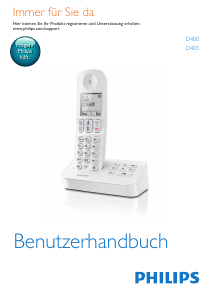 Bedienungsanleitung Philips D4002W Schnurlose telefon