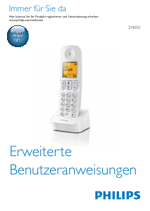 Bedienungsanleitung Philips D4050W Schnurlose telefon