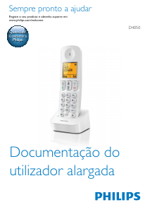 Manual Philips D4050W Telefone sem fio