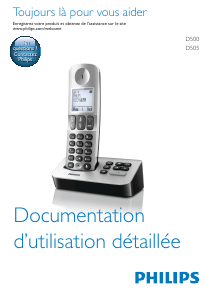 Mode d’emploi Philips D5002B Téléphone sans fil