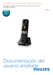 Manual de uso Philips D6050B Teléfono inalámbrico