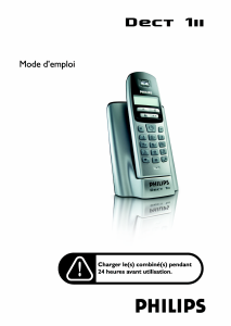 Mode d’emploi Philips DECT 111 Téléphone sans fil