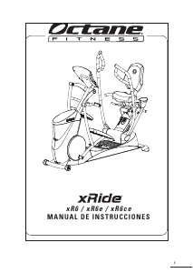 Manual de uso Octane xRide xR6e Bicicleta elíptica