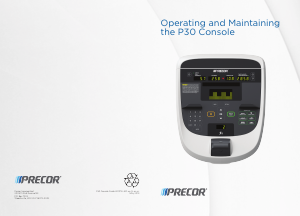 Manual Precor P30 Fitness Console