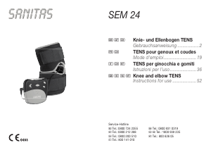 Handleiding Sanitas SEM 24 TENS-apparaat