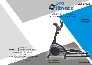 Handleiding Pro Fitness 8350-D Crosstrainer