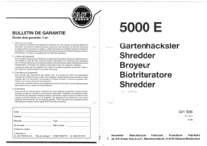 Manuale AL-KO 5000 E Biotrituratore