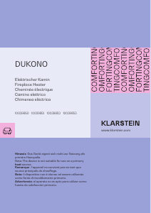 Manual de uso Klarstein 10039853 Dukono Chimenea electrica