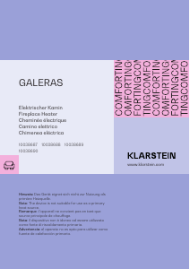 Handleiding Klarstein 10038689 Galeras Elektrische haard