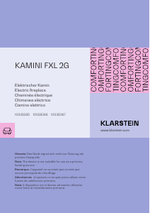 Mode d’emploi Klarstein 10038365 Kamini FXL 2G Cheminée électrique