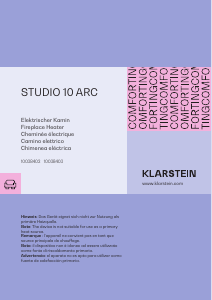 Manual de uso Klarstein 10038403 Studio 10 ARC Chimenea electrica