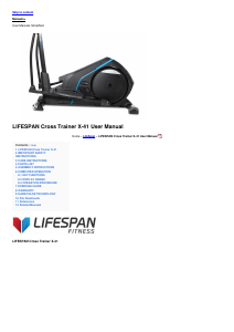 Handleiding Lifespan X-41 Crosstrainer