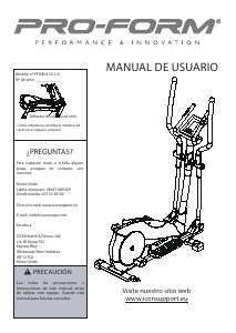 Manual de uso Pro-Form PFIVEL81412.0 Bicicleta elíptica