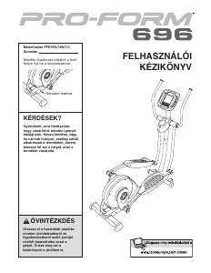 Használati útmutató Pro-Form 696 Elliptikus edzőgép