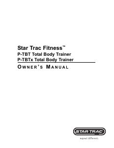 Manual Star Trac P-TBTx Cross Trainer