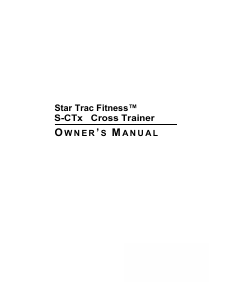 Handleiding Star Trac S-CTx Crosstrainer