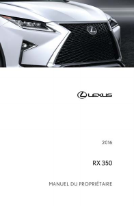 Mode d’emploi Lexus RX 350 (2016)