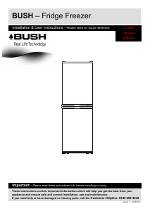 Handleiding Bush BFFF55152W Koel-vries combinatie