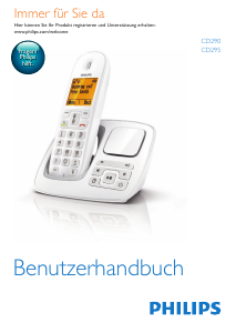 Bedienungsanleitung Philips CD2952WP Schnurlose telefon