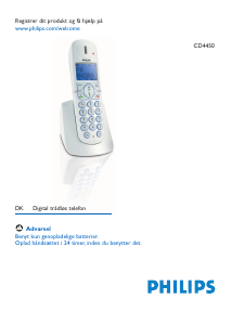 Brugsanvisning Philips CD4450S Trådløs telefon