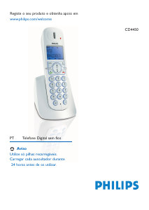 Manual Philips CD4450S Telefone sem fio
