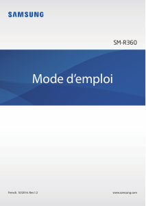 Mode d’emploi Samsung SM-R360 Gear Fit 2 Tracker d'activité