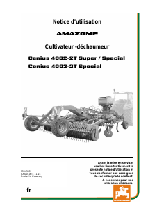 Mode d’emploi Amazone Cenius 4003-2T Special Cultivateur