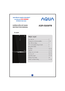 Hướng dẫn sử dụng Aqua AQR-IG636FM Tủ đông lạnh