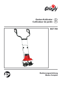 Mode d’emploi Grizzly EGT 700 Cultivateur