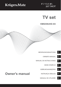 Manual Krüger and Matz KM0258UHD-S5 Televizor LED