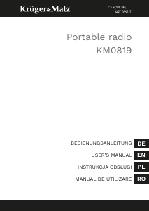 Bedienungsanleitung Krüger and Matz KM0819 Radio