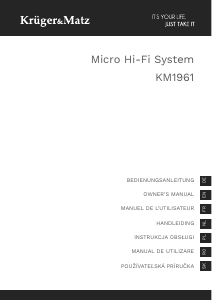 Manual Krüger and Matz KM1961 Stereo set