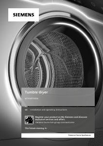 Manual Siemens WT45RTE9DN Dryer