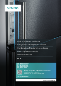 Mode d’emploi Siemens KG36NVWEB Réfrigérateur combiné