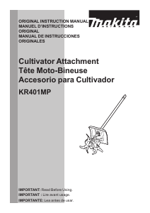 Manual de uso Makita KR401MP Cultivador