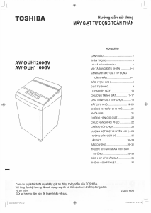 Hướng dẫn sử dụng Toshiba AW-DUH1100GV Máy giặt