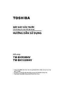 Hướng dẫn sử dụng Toshiba TW-BH95M4V Máy giặt