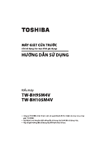 Hướng dẫn sử dụng Toshiba TW-BH105M4V Máy giặt