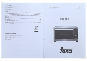 Hướng dẫn sử dụng Teka FSO 40 M Lò nướng