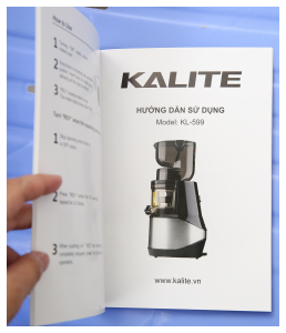 Hướng dẫn sử dụng Kalite KL-599 Máy ép nước trái cây