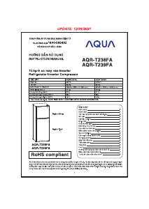 Hướng dẫn sử dụng Aqua AQR-T238FA Tủ đông lạnh