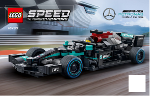 Manual Lego set 76909 Speed Champions Mercedes-AMG F1 W12 E Performance & Mercedes-AMG Project One