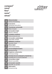 Instrukcja Ritter Nova1 Krajalnica