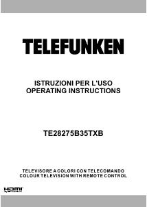 Manuale Telefunken TE28275B35TXB LED televisore