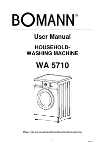 Manual Bomann WA 5710 Washing Machine