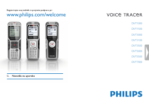 Priročnik Philips DVT1000 Voice Tracer Snemalnik zvoka