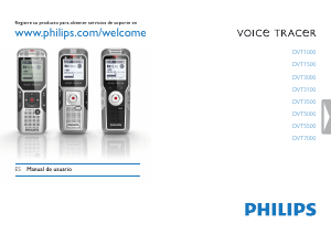 Manual de uso Philips DVT3000 Voice Tracer Grabadora de voz